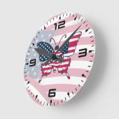 American Flag Butterfly Design-62616 Uhr (Winkel)