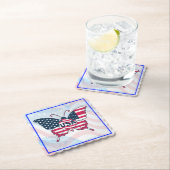 American Flag Butterfly Design-62616 Untersetzer (Vor Ort)