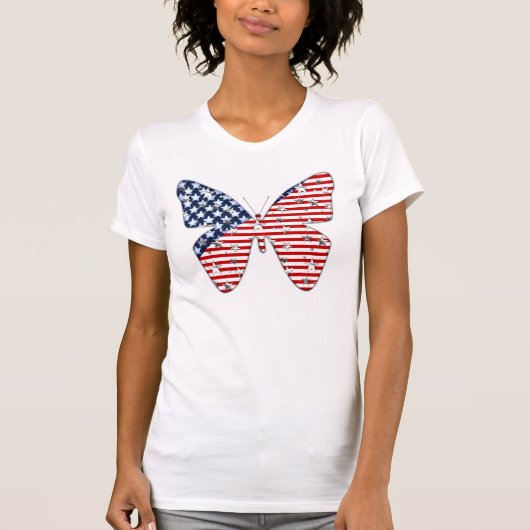 American Flag Butterfly T-Shirt (Vorderseite)