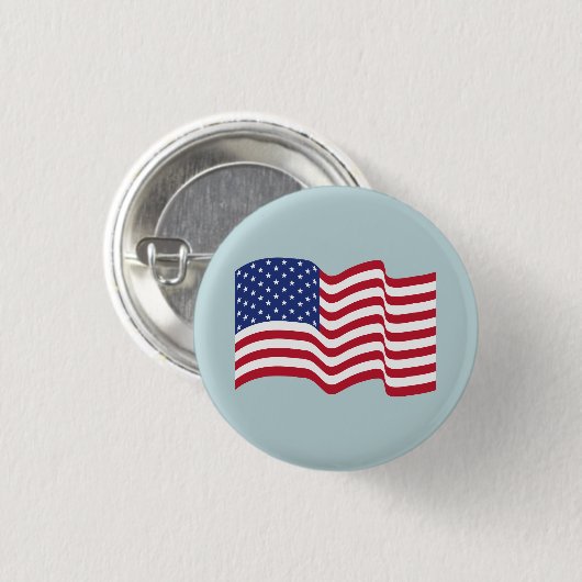American Flag Button Gift (Vorne & Hinten)