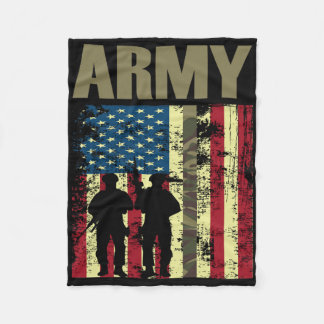 American Flag Camo Us Army 4th Of July Usa Militar Fleecedecke