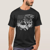 American Flag Camouflage Hunter Gift USA Patriot H T-Shirt (Vorderseite)