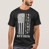 American Flag Camouflage Proud US Army Veteran Rem T-Shirt (Vorderseite)