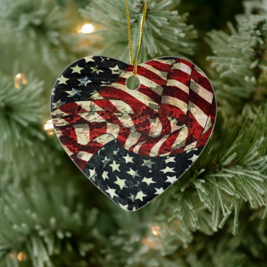 American Flag Camouflage von Shirley Taylor Keramik Ornament (Baum)