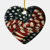 American Flag Camouflage von Shirley Taylor Keramik Ornament (Hinten)