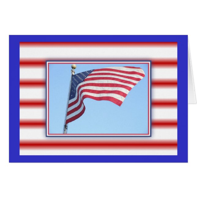 American Flag Card (Vorderseite (Horizontal))