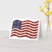 American Flag Card Karte (Gelbe Blume)