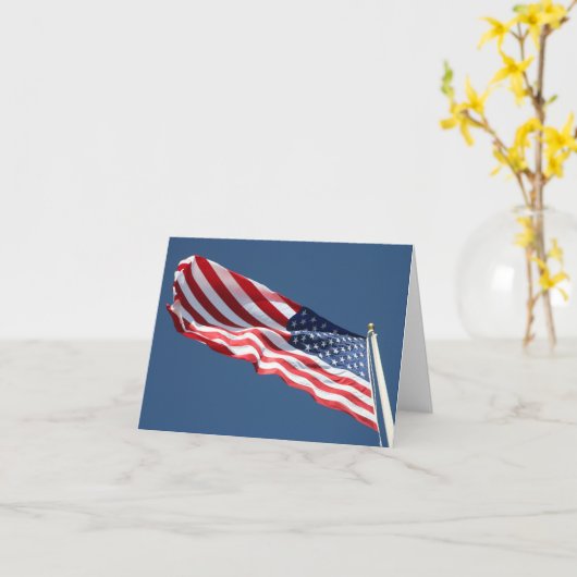 American Flag Card Karte (Gelbe Blume)
