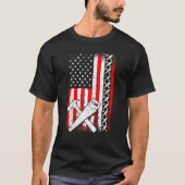 American Flag Carpenter Handyman Woodworker Hammer T-Shirt (Vorderseite)