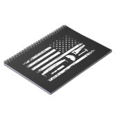 American Flag Carpenter Tools Woodworker Handwerke Notizblock (Linke Seite)