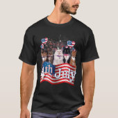 American Flag Cat Fireworks 4. Juli unabhängig T-Shirt (Vorderseite)
