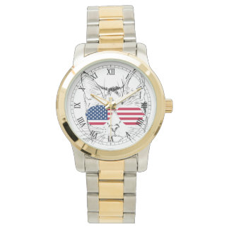 American Flag Cat watch Armbanduhr
