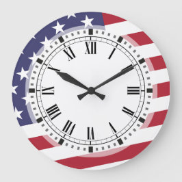 American Flag - Celebrate the USA - July 4 Classic Große Wanduhr