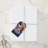 American Flag Celebration of Life Danke Geschenkanhänger (Mit Garn)