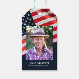 American Flag Celebration of Life Danke Geschenkanhänger