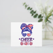 American Flag Cheer Girl 4. Juli USA Patriotic Ch (Stehend Vorderseite)