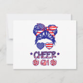 American Flag Cheer Girl 4. Juli USA Patriotic Ch (Rückseite)
