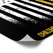 American Flag Chilhood Cancer Awareness Ribbon Wa Poster (Ecke)