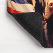 American Flag Chocolate Labrador Mousepad (Ecke)