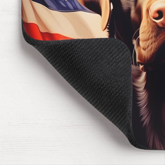 American Flag Chocolate Labrador Mousepad (Ecke)