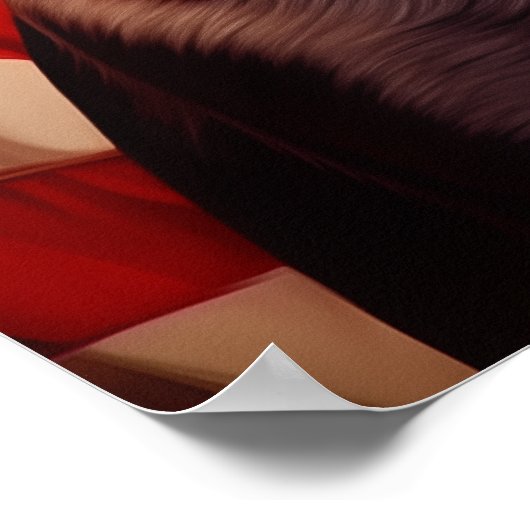 American Flag Chocolate Labrador Poster (Ecke)