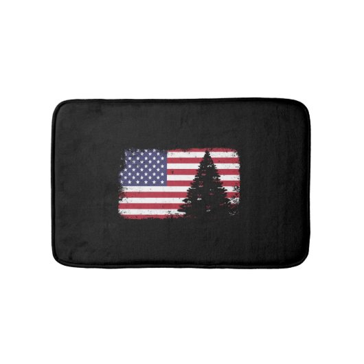 American Flag Christmas Badematte (Vorderseite)