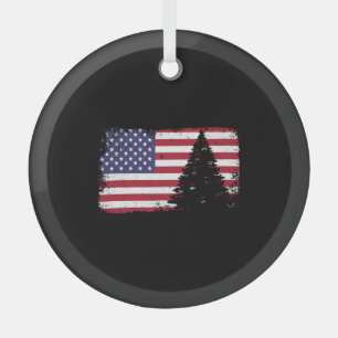 American Flag Christmas Ornament Aus Glas