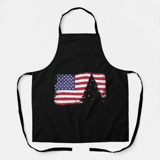 American Flag Christmas Schürze (Vorderseite)