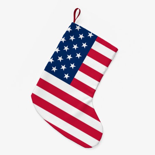 American Flag Christmas Strumpf USA Kleiner Weihnachtsstrumpf (Vorderansicht (hängend))