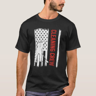 American Flag Cleaning Crew 4. Juli Custodian Cle T-Shirt