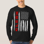 American Flag Clerk US USA Flag T-Shirt (Vorderseite)