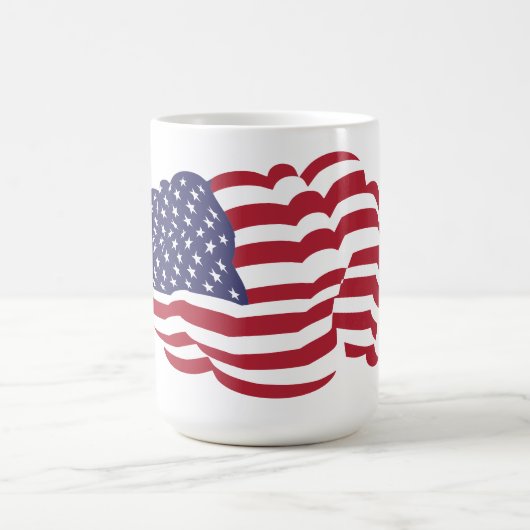 American Flag Cloud Coffee Tasse (Mittel)