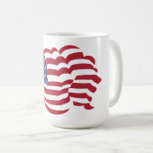 American Flag Cloud Coffee Tasse (VorderseiteRechts)