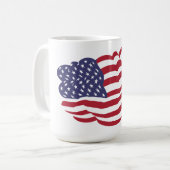 American Flag Cloud Coffee Tasse (Vorderseite Links)