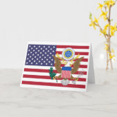 American Flag & Coat of Arms, United States Karte (Gelbe Blume)