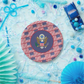 American Flag & Coat of Arms, United States Pappteller (Party)