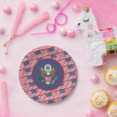 American Flag & Coat of Arms, United States Pappteller (Party)