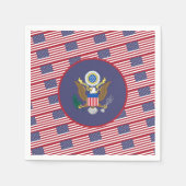American Flag & Coat of Arms, United States Serviette (Vorderseite)