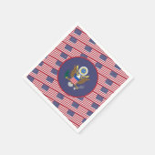 American Flag & Coat of Arms, United States Serviette (Ecke)