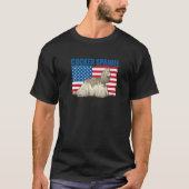 American Flag Cocker Spaniel T-Shirt (Vorderseite)