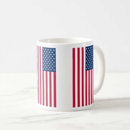 American Flag Coffee Tasse USA Patriotic Gift (VorderseiteRechts)