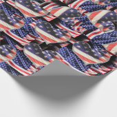 American Flag Collage Geschenkpapier (Ecke)