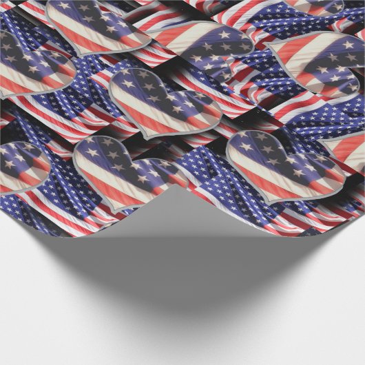 American Flag Collage Geschenkpapier (Ecke)