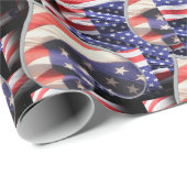 American Flag Collage Geschenkpapier (Rolleneckpunkt)