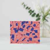 American Flag Collage Postkarte (Stehend Vorderseite)