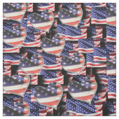American Flag Collage Stoff (Muster)