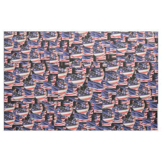 American Flag Collage Stoff (Fat Quarter (45,7 x 55,9 cm))