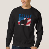 American Flag Collie Premium Sweatshirt (Vorderseite)
