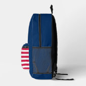 American Flag Colors Blue Bedruckter Rucksack (Rechts)