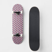 American Flag Colors Hearts Pattern Patriotic Skateboard (Vorderseite)
